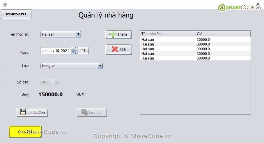 Quản lý nhà hàng java,source code java quản lý nhà hàng,javaswing,Code Java quản lý nhà hàng,Đồ án quản lý java,Đồ án java quản lý nhà hàng